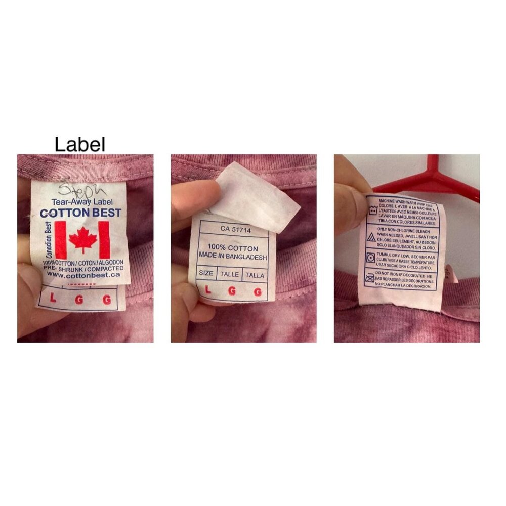 90s vintage purple tie dye I LOVE CAMP fun summer graphic cotton tshirt - Picture 9 of 9